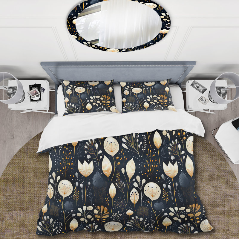 Artistic Essence Floral Pattern I - Ensemble de housse de couette à motif floral
