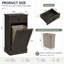 Armoire à poubelle inclinable 10 gallons, armoire à poubelle en bois pour cuisine et buanderie-113580077