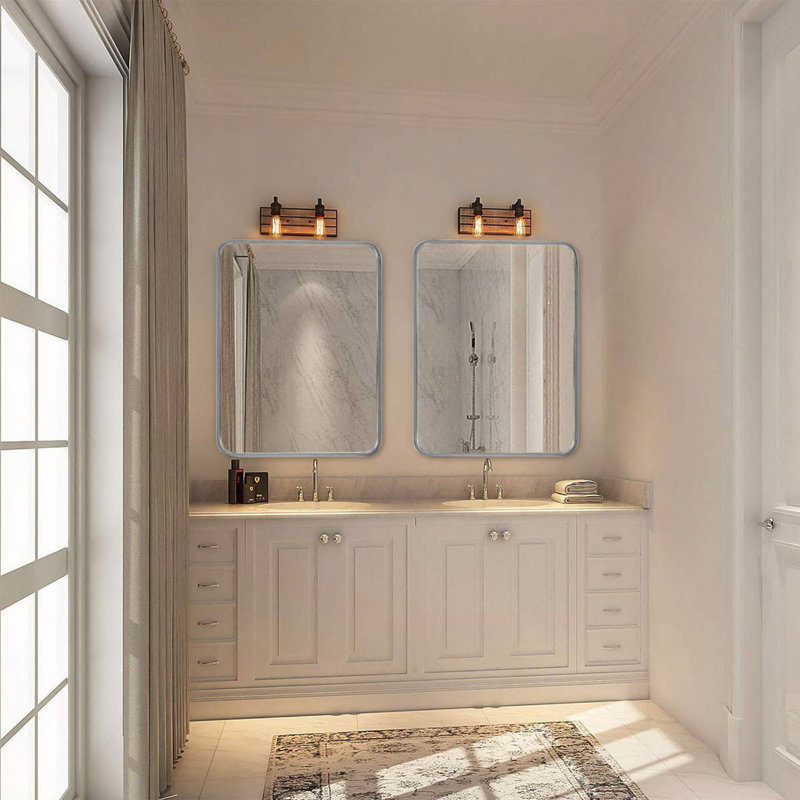 Miroir de salle de bain 22 ", Argent argent, 30 po x 22 po