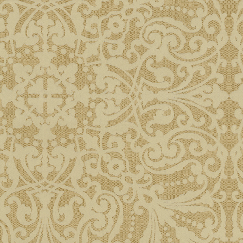 Rouleau de papier peint damassé orné, Brun