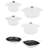 Neo 10Pc Cast Iron Cookware Set, White-69734931