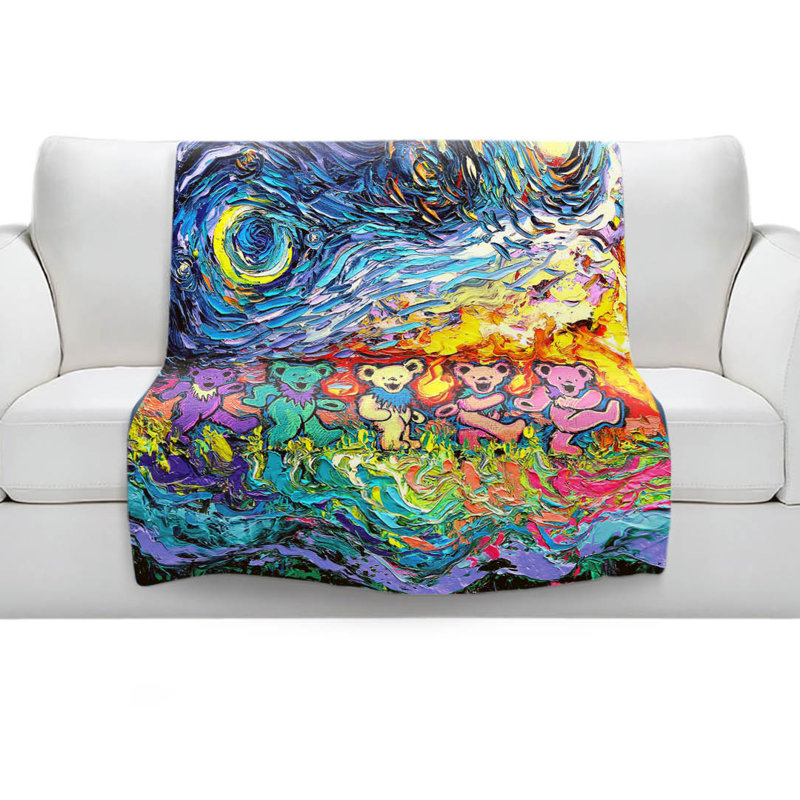 Hand Woven Throw Blanket, 68" x 80"