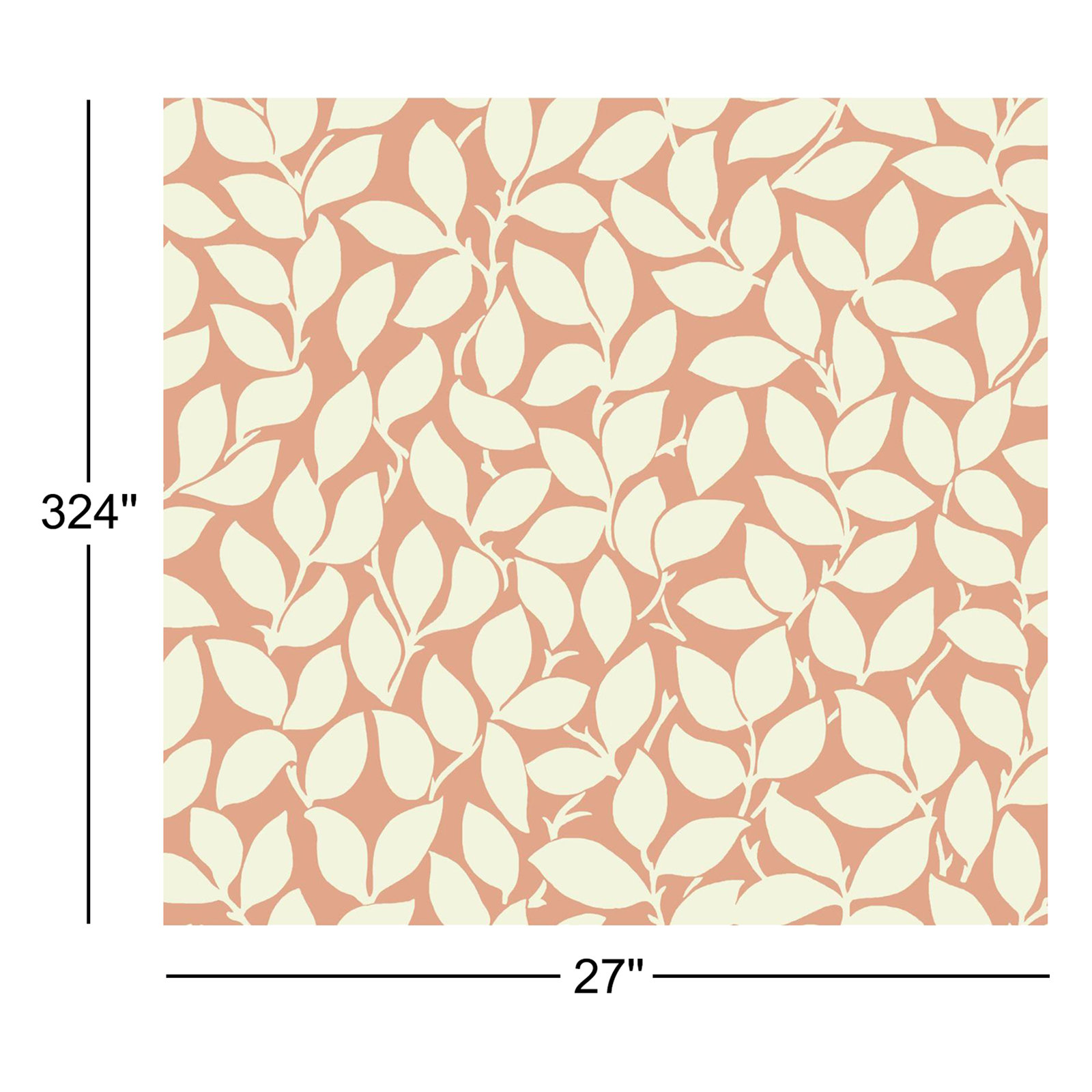 Masterworks Floral Wallpaper, Tangerine