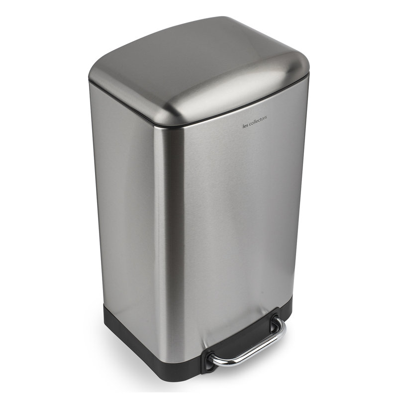 Abfalleimer mit Fußpedal, Matt Brushed Nickel, 40 L
