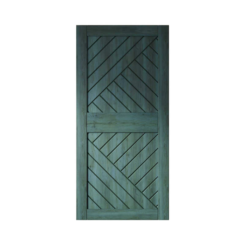 Porte de grange en bois de pin à finition géométrique et non assemblée Homacer Design géométrique (usage intérieur seulement)