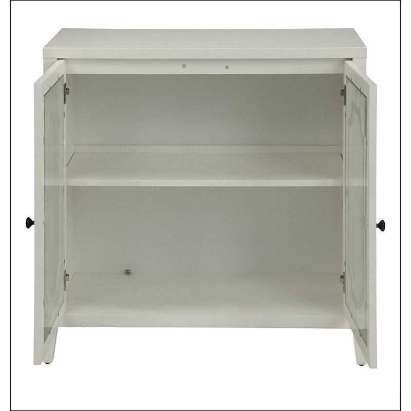 Console blanche avec 2 portes
