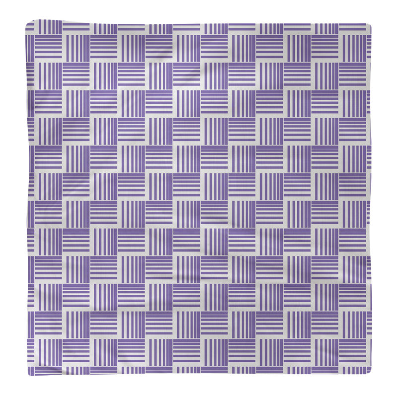 Serviette de table en coton de couleur contrastée, H 0,1 po x l 22 po x P 22 po, Gris / Mauve, Polyester sergé