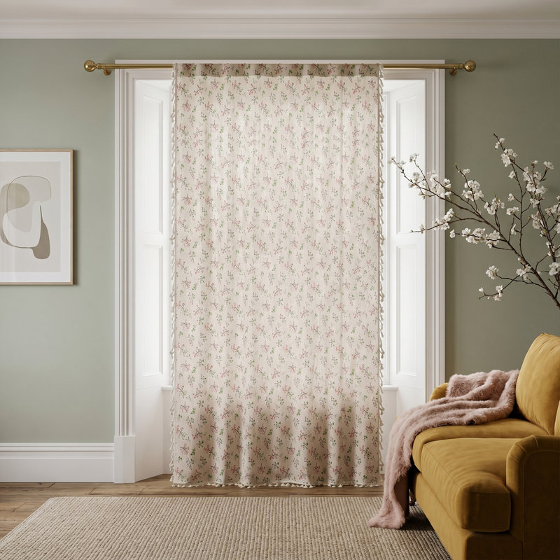 Bohemian Semi-sheer Curtain with Tassels