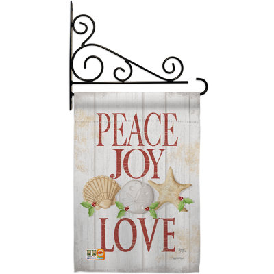 Double Sided 18.5'' H x 13'' W Polyester Christmas Flag Set