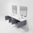 Geneva 80" Wall-Mounted Double Bathroom Vanity Set with Mirror-87285976-112951969