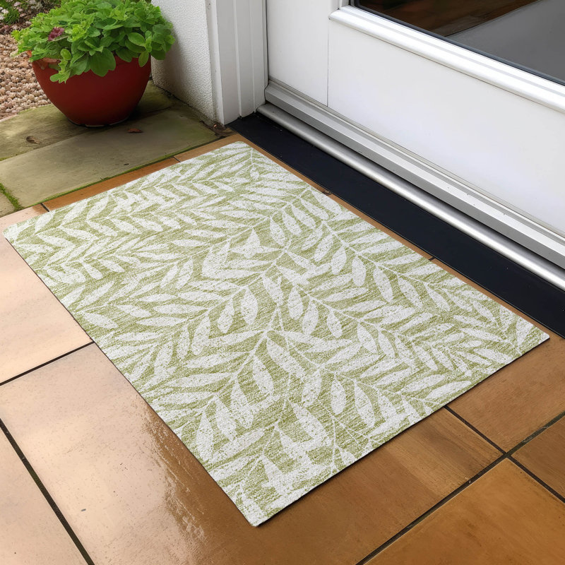 Tapis intérieur / extérieur Lamanna avec envers antidérapant, Rectangle 1 pi 8 po x 2 pi 6 po