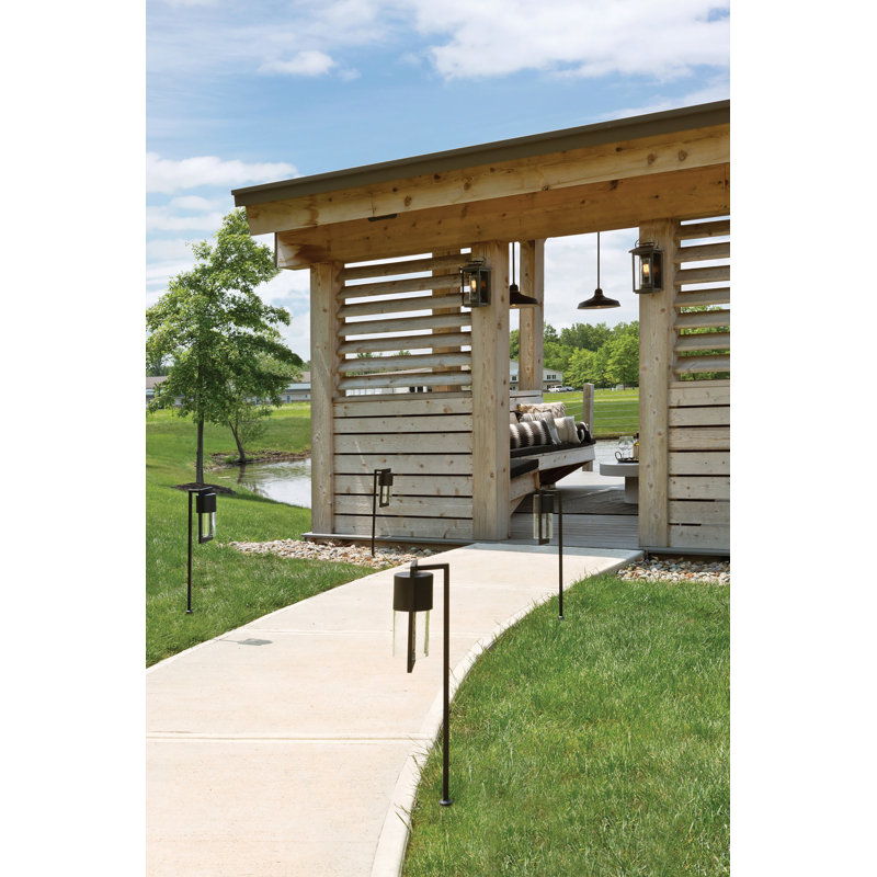 Atwater Outdoor Wall Lantern, 14" H x 6.5" W x 7" D, Black, Black