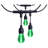 Starfish 24 Foot LED String Light 12-S14 Lamps IOT RGBTW Black 120V