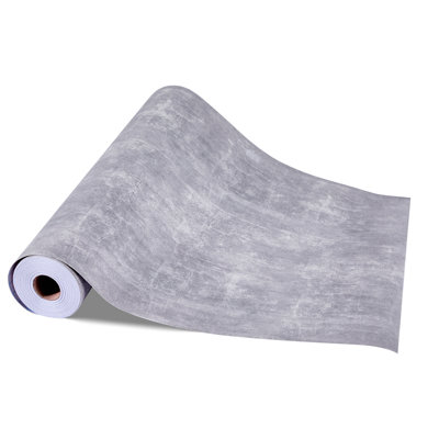Peel and Stick Wallpaper, 15.7 x 590.5 inch Contact Paper Waterpoof Self Adhesive, Easy to Clean Wall Decorative Vinyl Roll for Bedroom Kitchen Bathroom Office, Dark Gray Industrial Style