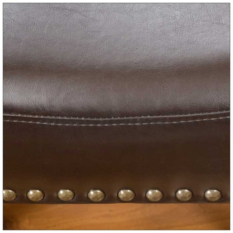 Tabouret de comptoir de 30 pouces en simili cuir brun (ensemble de 2)