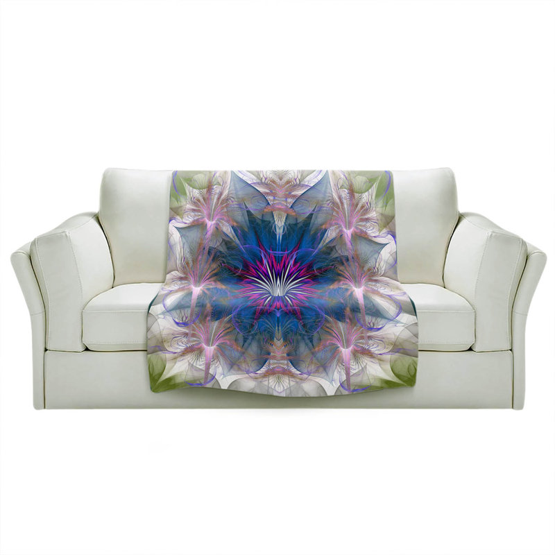 Hand Woven Throw Blanket, 51" W x 60" L
