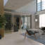 Cloison 4 panneaux coulissants en verre transparent - structure en aluminium avec technologie Silent Glide-64119824-49164111