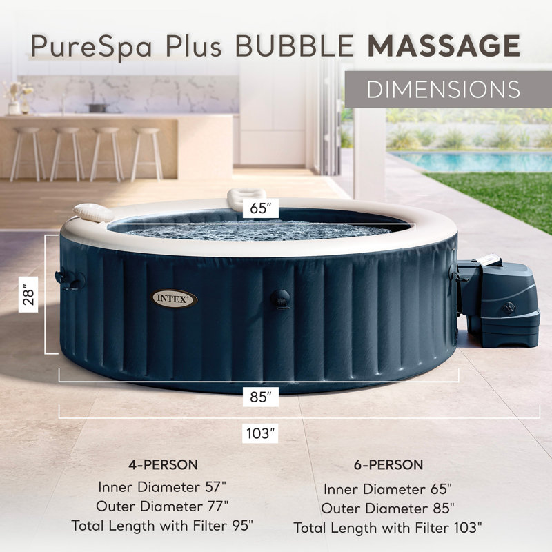 Spa gonflable et siège antidérapant Intex Purespa Plus (paquet de 2)