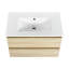 Meuble-lavabo mural 30 po avec lavabo en céramique, 2 tiroirs à fermeture en douceur, ensemble KD-102299570