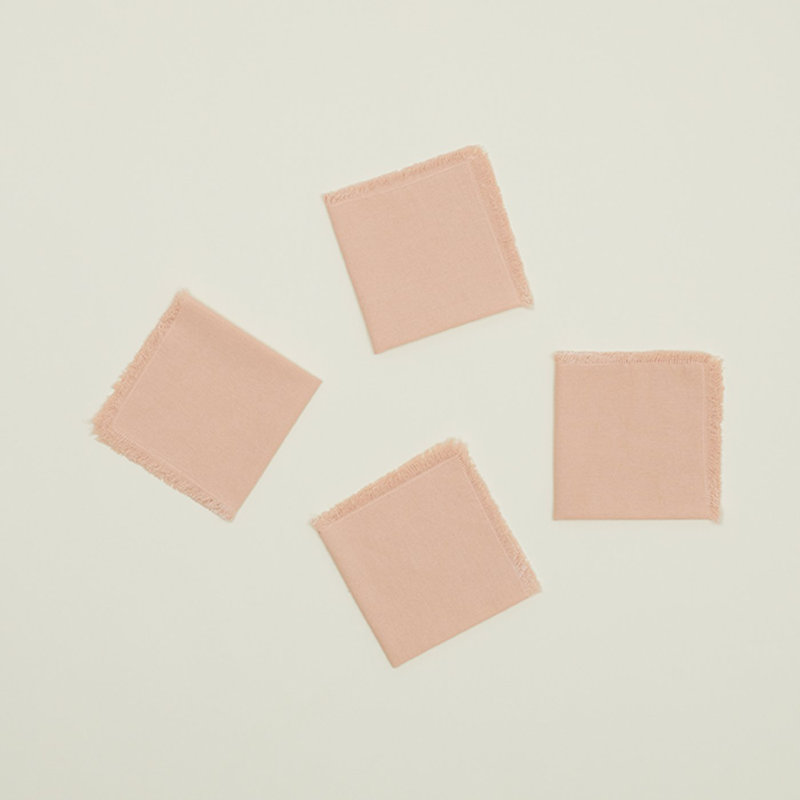 Essential Cocktail Napkin- Set Of 4, Blush