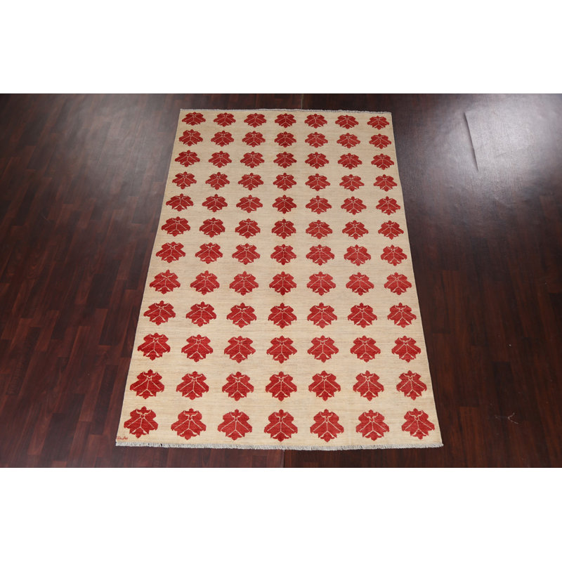 Geometric Gabbeh  Wool Area Rug 6x10