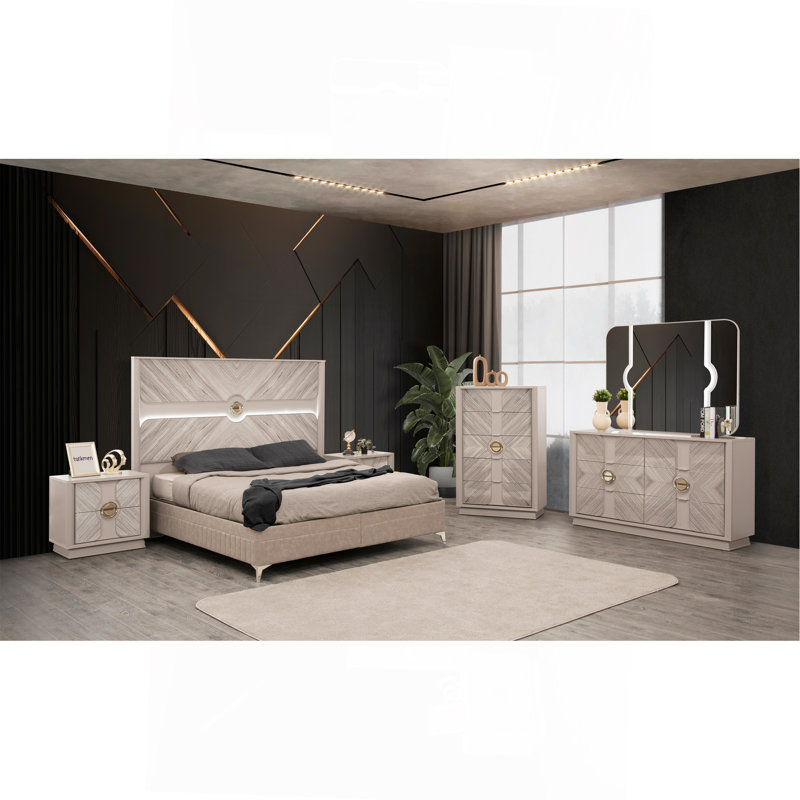 Ensemble de chambre avec grand lit 5 pièces Eternity, Grand lit