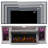 75 Inch Highboy Electric Fireplace TV Stand – 40’’ 3-Side Glass LED, Modern Media Center ,Fits 80/85 Inch Tvs, Adjustable Flame,Distressed White-1640868722