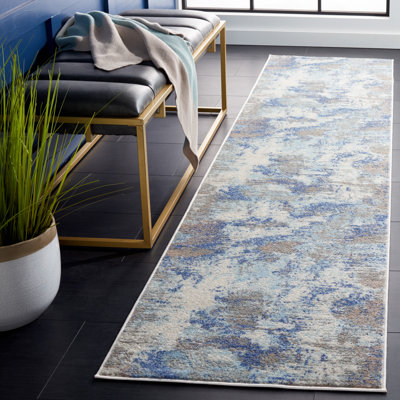 Tapis Strasser 504 bleu clair / gris