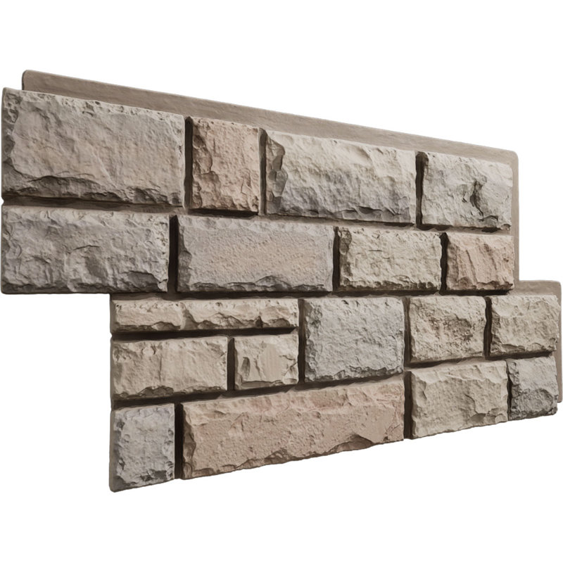 Panneau de faux pierre EverStone Regal, l 47 3/4 po x H 24 3/4 po x P 1 3/4 po, couleur brume portuaire, Harbour Mist