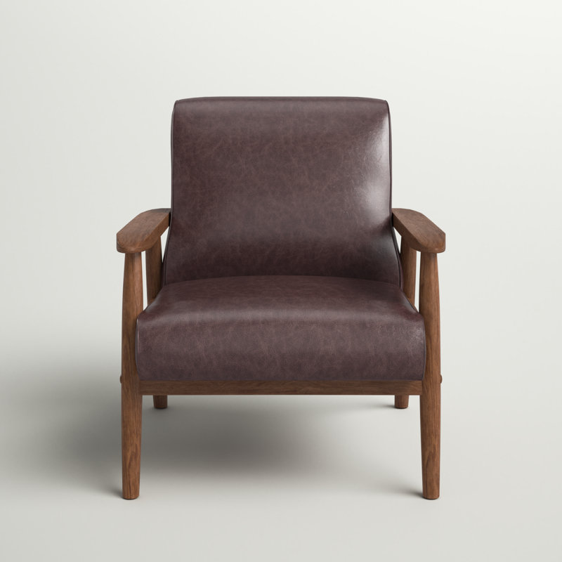 Jonathan Upholstered Accent Chair, Dark Brown 100% Polyester