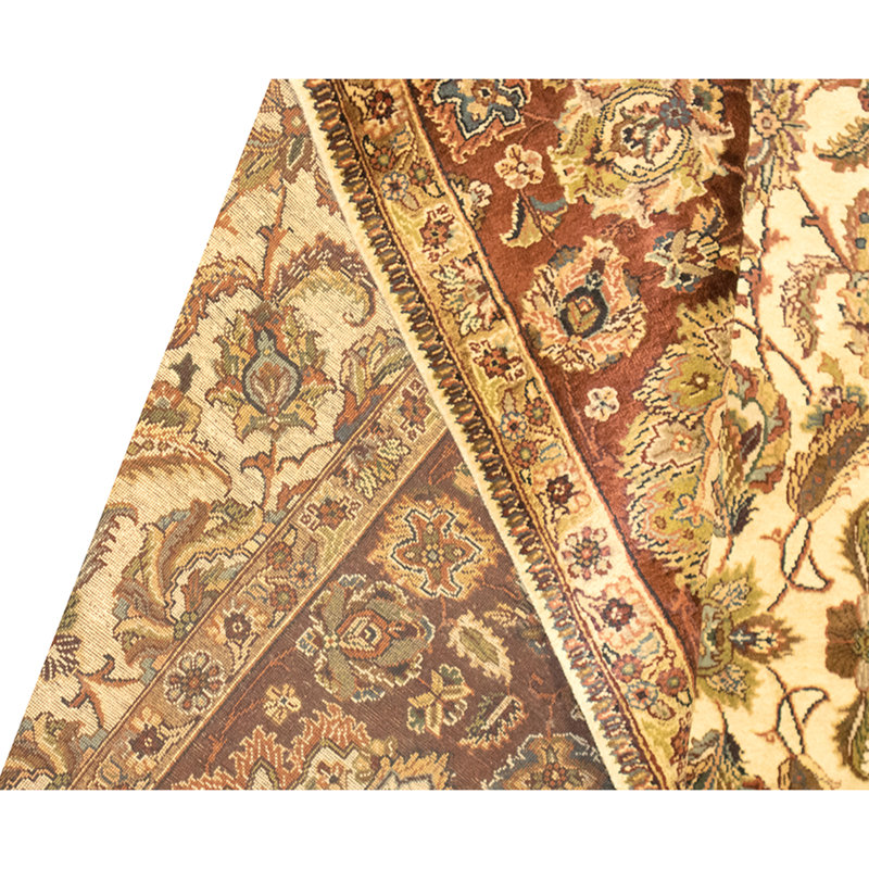 Handmade Silk and Wool Area Rug