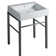 Britannia White/Polished Chrome Vitreous China Rectangular Console Bathroom Sink