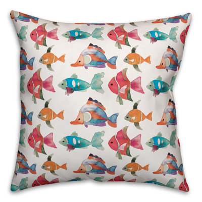 Coussin extérieur Summer Fun School of Fish