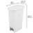 Sterilite 11 Gal. Slim Hands Free Portable Wastebasket Trash Can, White (8 Pack)