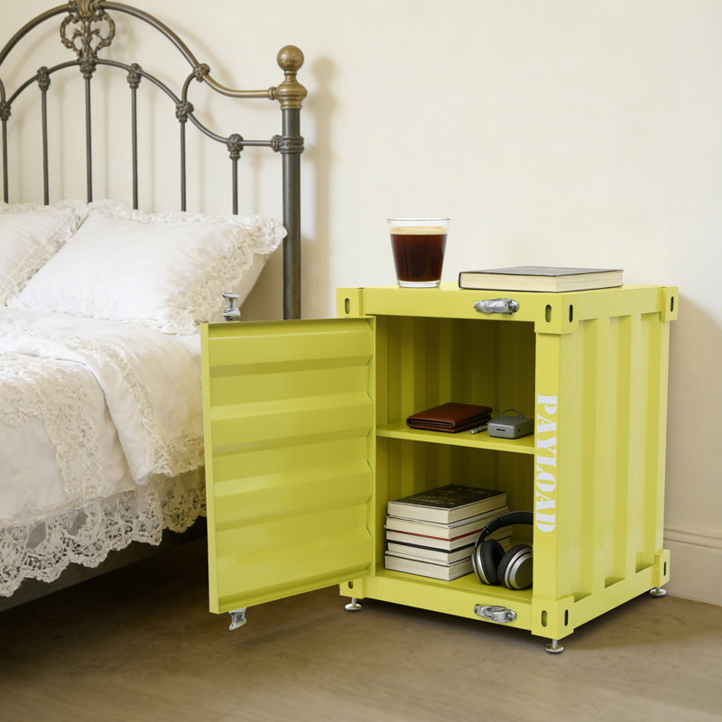 Industrial Metal Bedside Table