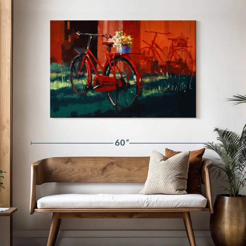 Vélo rouge Mehar, H 32 po x l 48 po