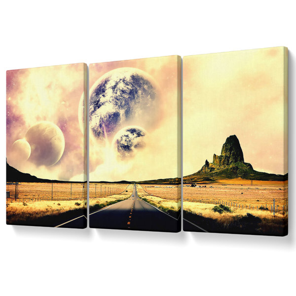 Ebern Designs Rodovia - 3 Piece Wrapped Canvas Graphic Art | Wayfair.co.uk