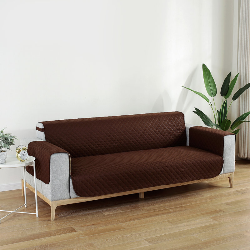 Housse pour canapé 4 places, H 86 po x l 78 po x P 30 po, Brun
