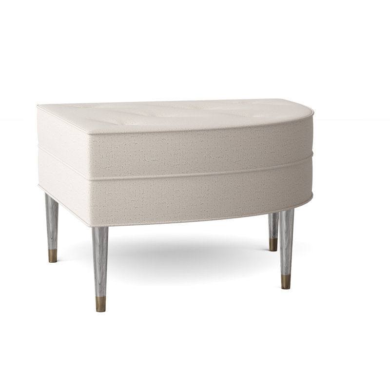 Repose-pieds cocktail capitonné 30 "morceau de gâteau, Ivoire de Venise