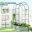 Lit de jardin surélevé galvanisé 5 x 3 x 6 pi avec treillis, argent