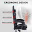 Ebern Designs Adjustable Reclining Ergonomic Faux Leather Swiveling PC & Racing Game Chair with Footrest-739421476