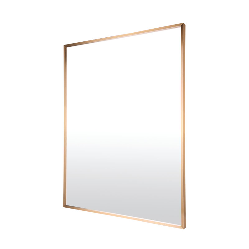 Chasteen Metal Flat Wall Mirror, 43" x 29", Gold