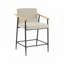 Tabouret de comptoir rembourré d'une hauteur de 31 po avec structure en métal-1488804039-1488804038