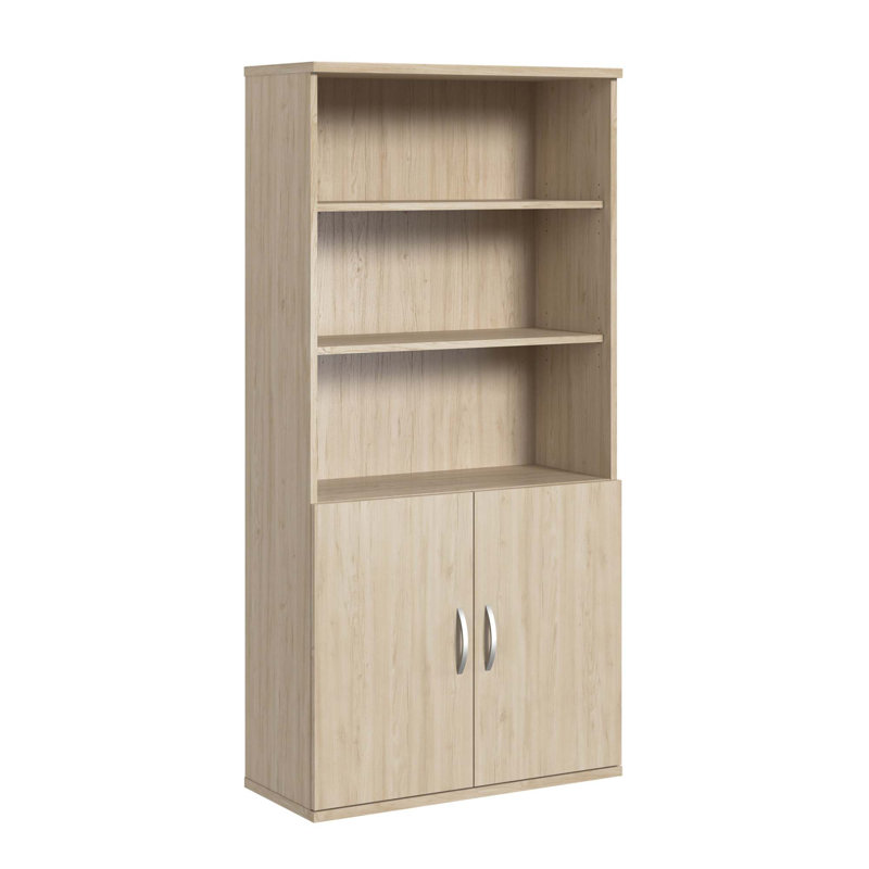 Studio C Storage Bookcase, Natural Elm