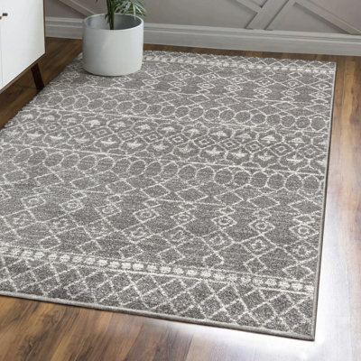Bouton Moroccan Beni Souk Gray/Cream Rug