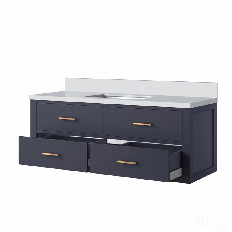 48" W X 22" D Single Basin Bathroom Vanity, Cultured Marble Top