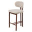 Upholstered Bar Stool with Iron Frame-307419546