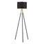 Lampe trépied 62 "avec abat-jour grille noire