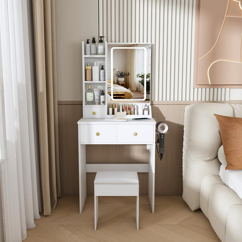 Petit meuble-lavabo moderne, Blanc
