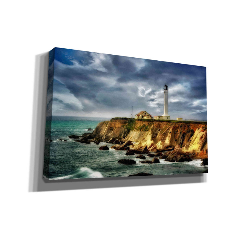 «Breakwater Bay Coastline Lighthouse» par Dennis Frates, impression sur toile tendue, H 12 po x l 18 po x P 0,75 po